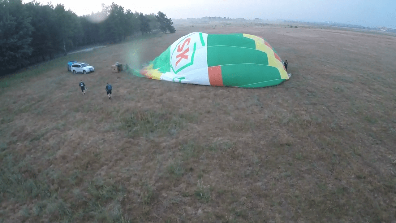 Skoki spadochronowe z balonu Lubin (17-08-2015)