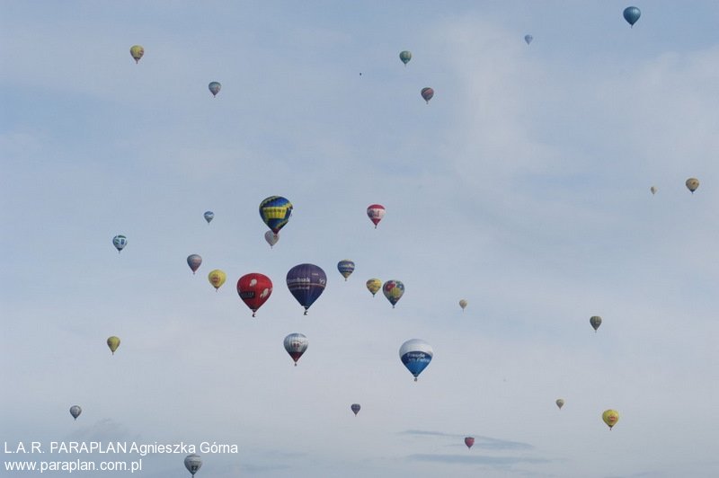 Fiesta balonowa multum balonów w powietrzu